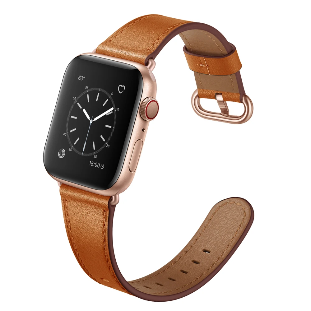 Кожаный ремешок для Apple Watch для iwatch 38 мм 42 мм ремешок 40 мм 44 мм петля серии 5 4 3 2 1