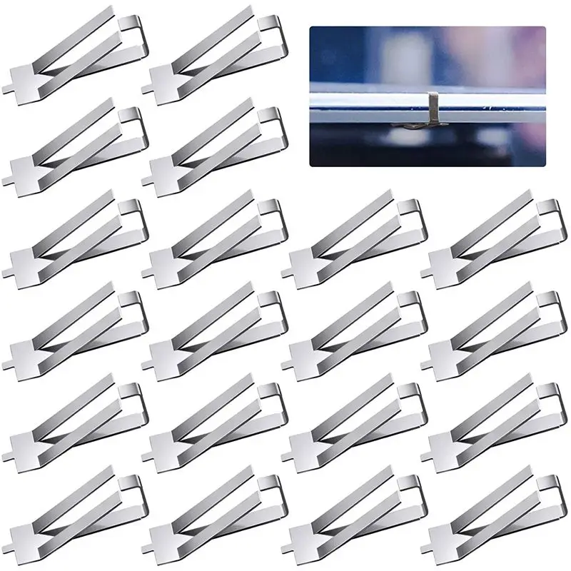 

20Pcs 3D Printer Upgraded Ender 3 Pro Glass Bed Clips Heated Bed Clamps for Ender 3/3 V2/3S,Ender 5/5 Pro, CR10/10S Pro,CR20 Pro