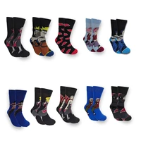 a pair of autumn and winter high quality cartoon socks men and womens street soft and comfortable socks skateboard crew
