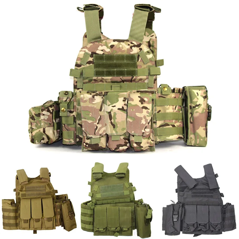 

Airsoft Military Tactical Vest Molle Magazine Pouch Multicam Body Armor Plate Carrier Ammo Chest Rig Assault Hunting Combat Gear