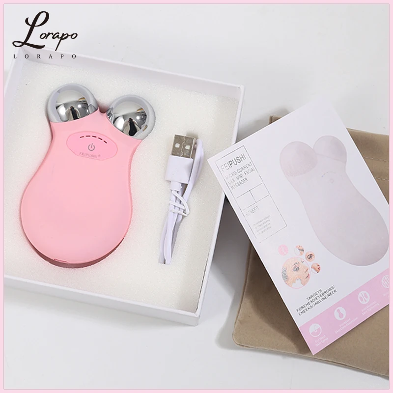 EMS лица микроток массажер средство для ухода за кожей Массажер ток роликовый