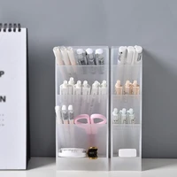 creative multifunctional 4 grid desktop organizer pen holder makeup storage box school office accessories stationery