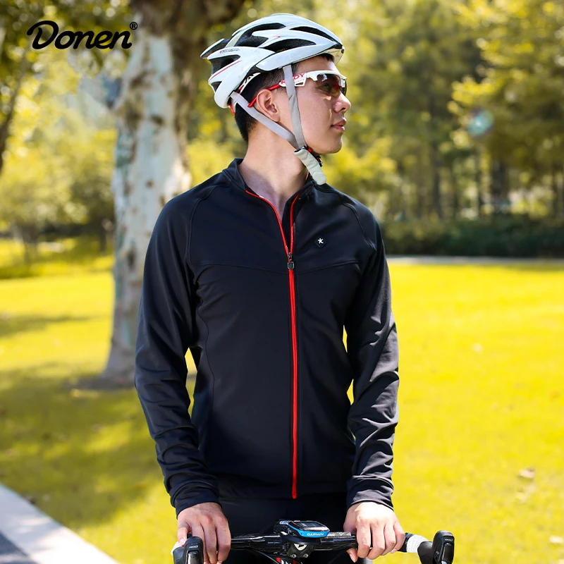 Мужская велосипедная куртка DONEN ветрозащитная с длинными рукавами MTB одежда для