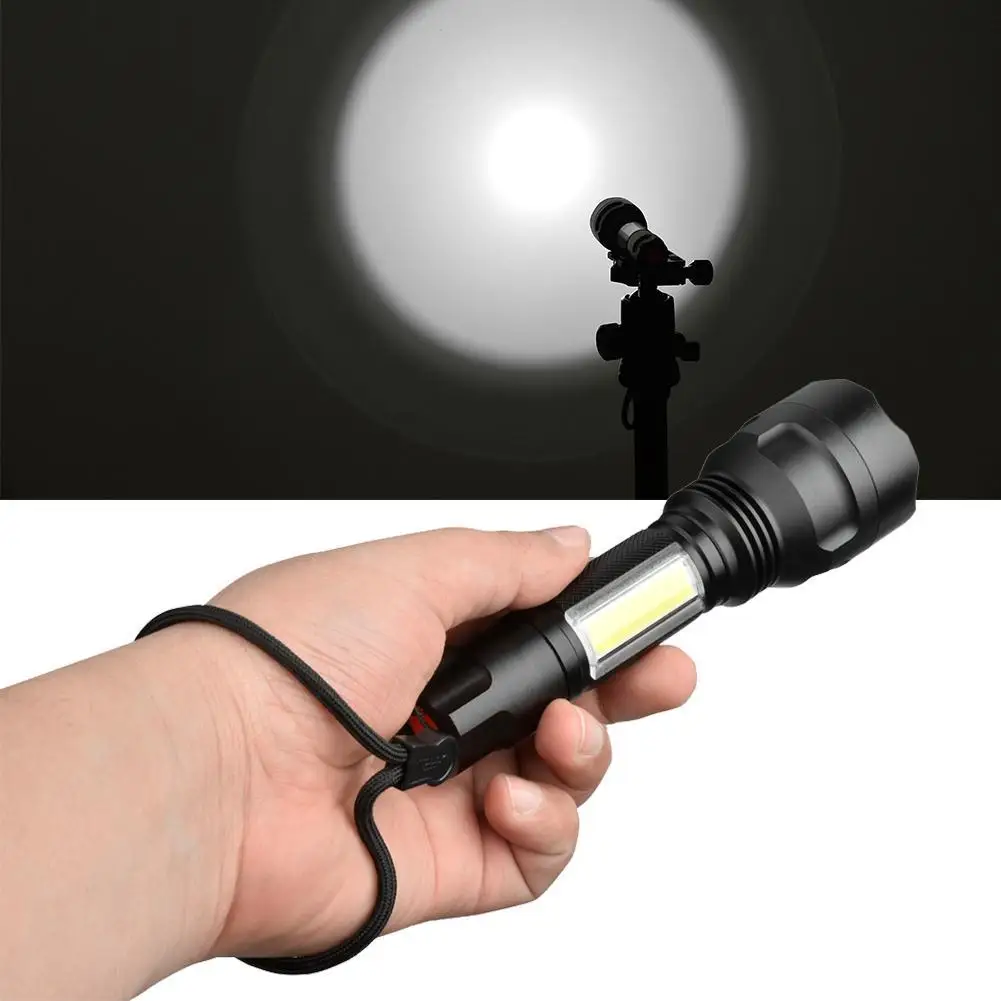 Super Bright COB LED Flashlight Portable Torch Outdoor Light 18650 Mini | Лампы и освещение