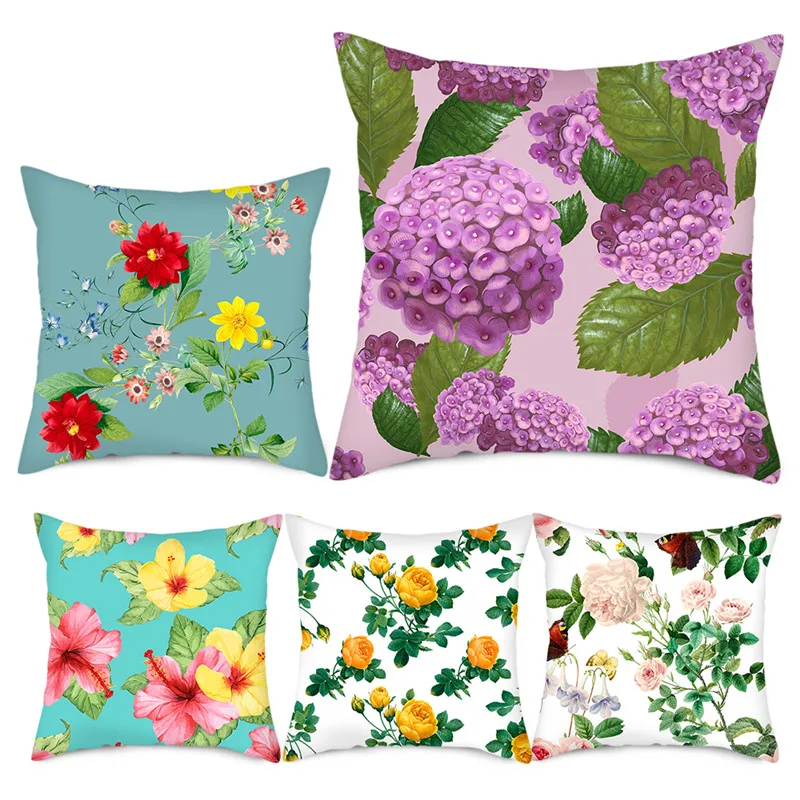 Разноцветный чехол Fuwatacchi для детской подушки Весенняя декоративная наволочка с