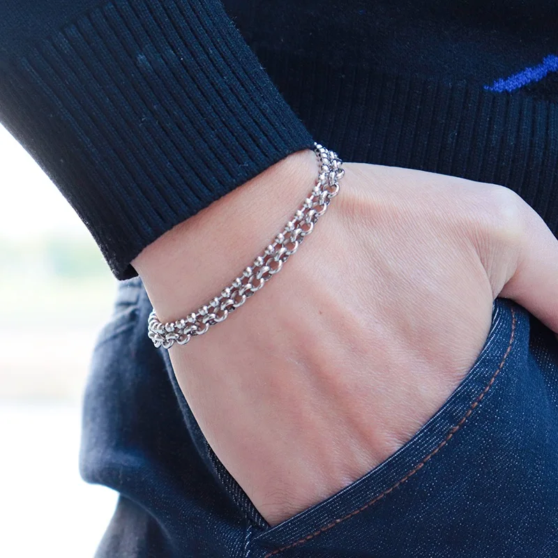 Noter браслет цепочка для мужчин и женщин минималистичный двухслойный