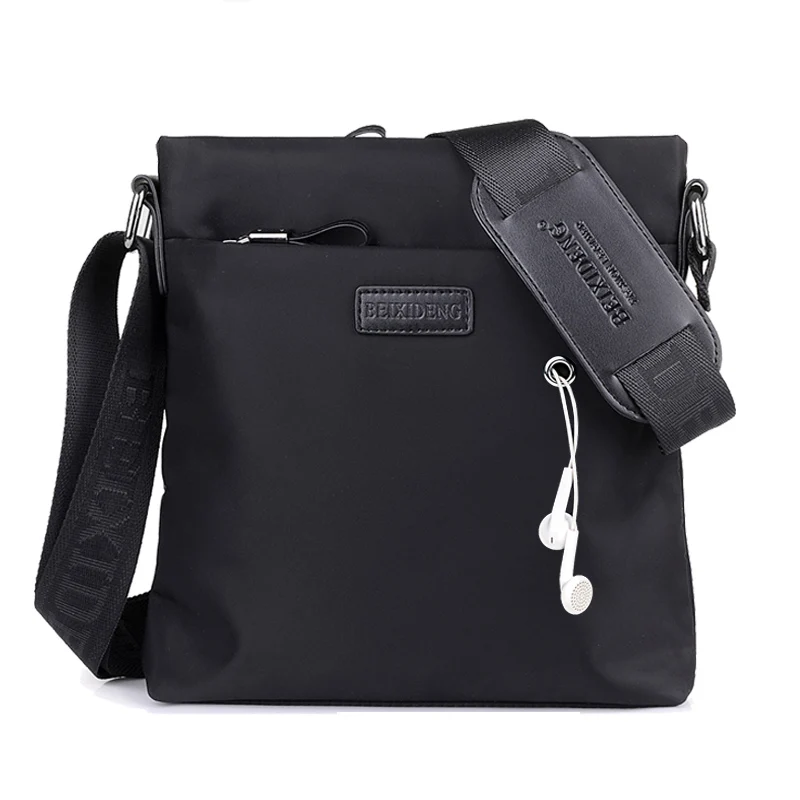 New Casual Waterproof Men's Shoulder Bag Headphone Hole Multifunctional High-quality Design Fashion Tavel Student Messenger Bag