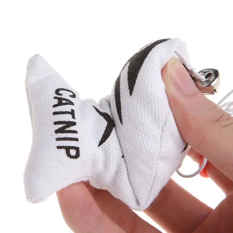 Cat Toys Canvas Fish Catnip Interactive Play Funny Hanging Ring Kitten Stuffed Toy Pet Dog Puppy Products Chew Bite Supplies | Дом и сад