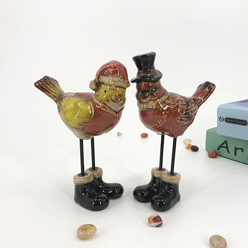 Фарфоровая цельная Статуэтка птицы ручная работа железная художественная