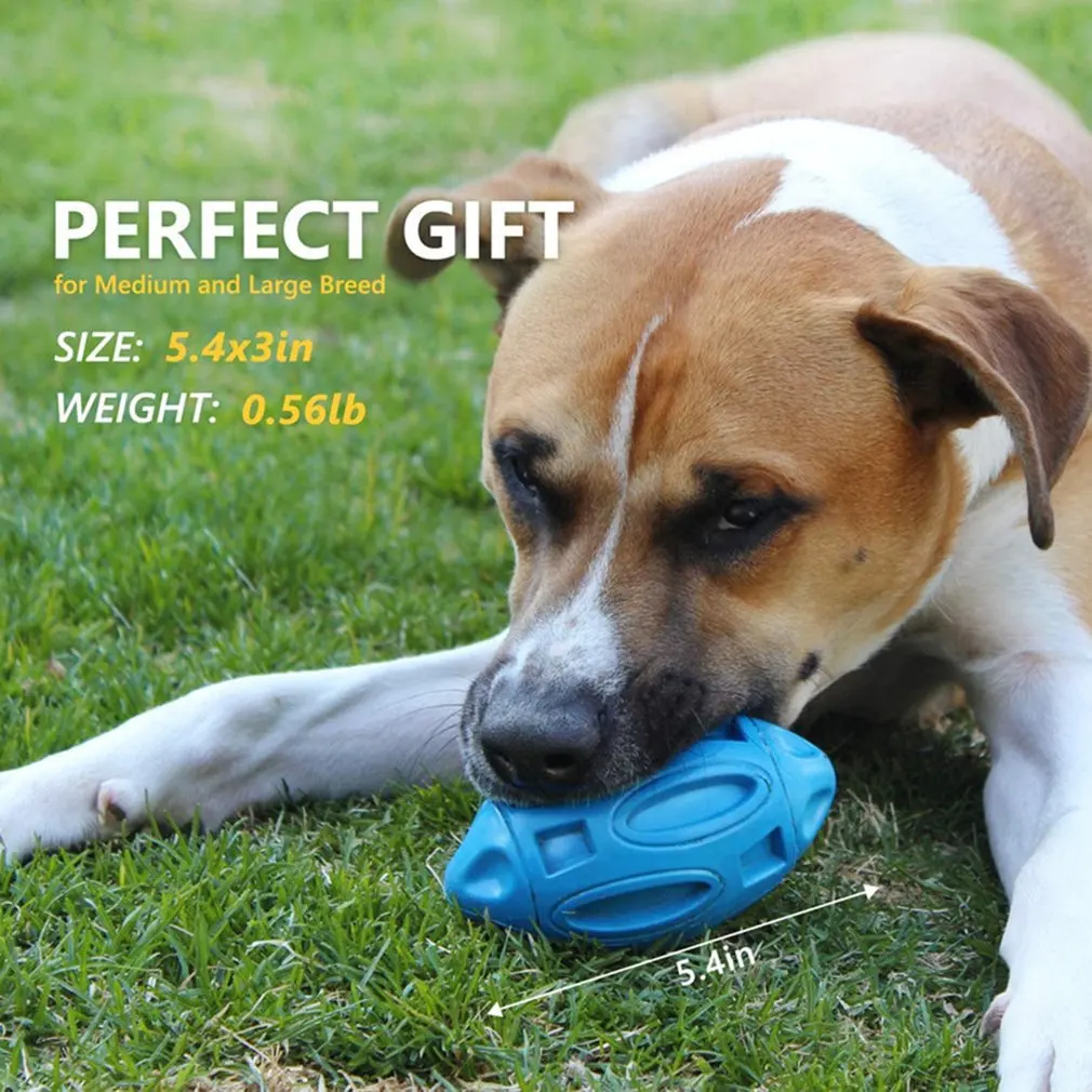 

Pet Supplies Dog Toys Safety Rubber Sounding Rugby Bite-resistant Sounding Dog Ball High Quality Rubber