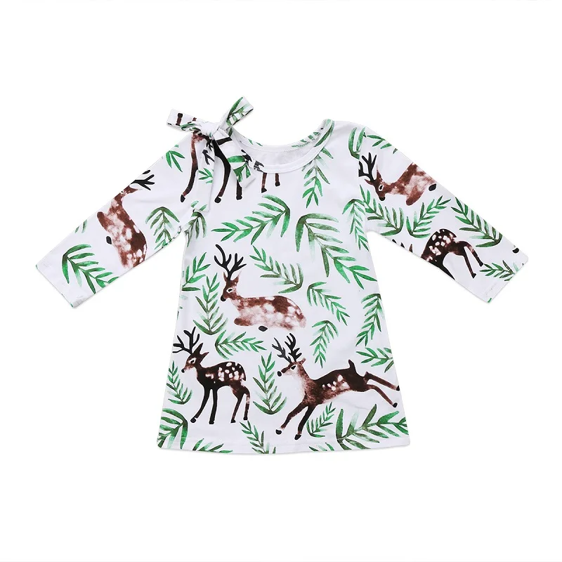 Милая Рождественская одежда для маленьких девочек Пышное Платье принцессы