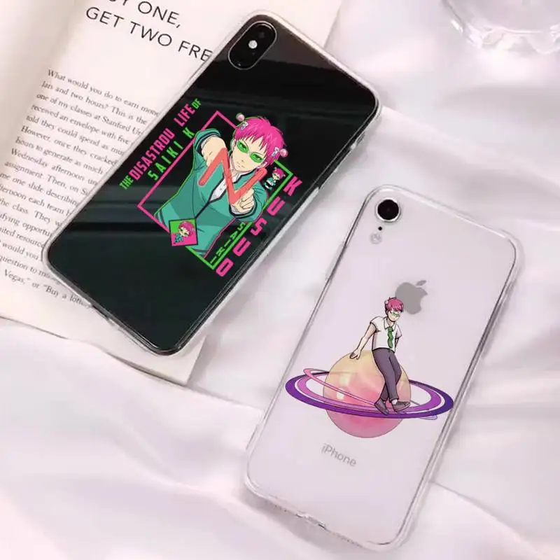 

FHNBLJ Saiki Kusuo Phone Case for iPhone 11 12 13 mini pro XS MAX 8 7 6 6S Plus X 5S SE 2020 XR case