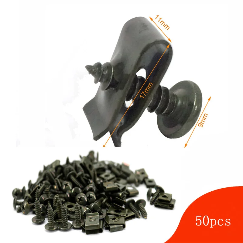 aliexpress.com - 50 Sets/batchfree Shipping Motorcycle Car Scooter Atv Moped Plastic Cover Metal Retainer Self-Tapping Screws and Clamps M4 M5