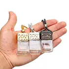 Автомобильный освежитель воздуха, пустая стеклянная бутылка для парфюма с эфирным маслом, многоразовый ароматизатор, подвесное украшение