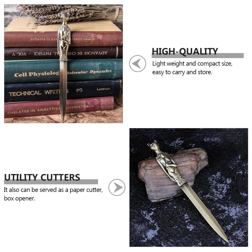 

1Pc Retro Envelope Opener Multi-purpose Letter Opening Cutter Zinc Alloy Crafts