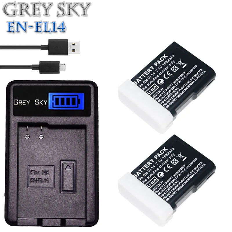 7 4 V 1500mAh EN-EL14 ENEL14 Аккумулятор для Nikon D3100 D3200 D3400 D5100 D5300 D5600 DF Coolpix P7000 P7100 P7800 |