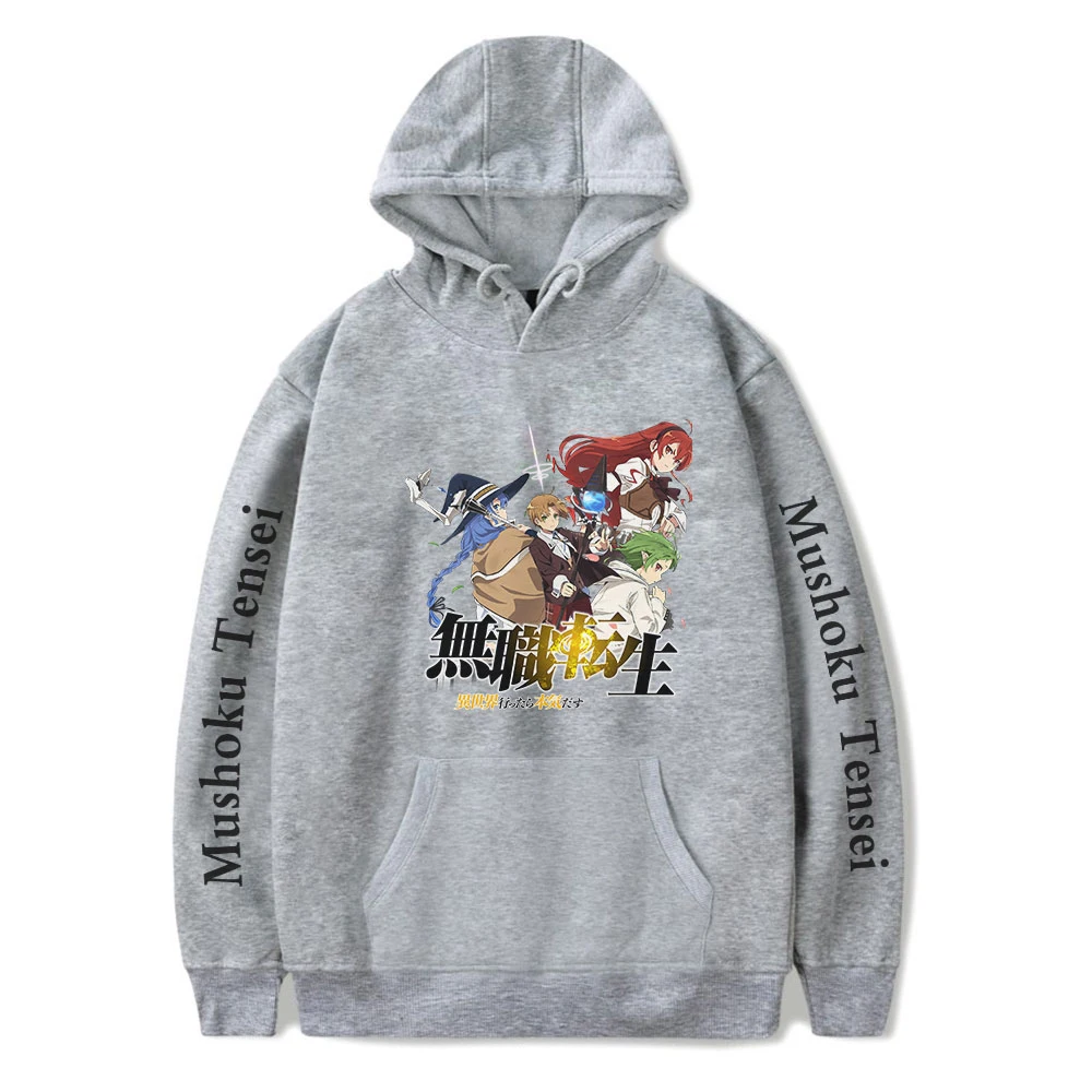 

Cool Logo Printed Hoodie Sweatshirts Mushoku Tensei Popular comics 2021 New Fashion Loose Letter Printed Casual Adult MAN Woman