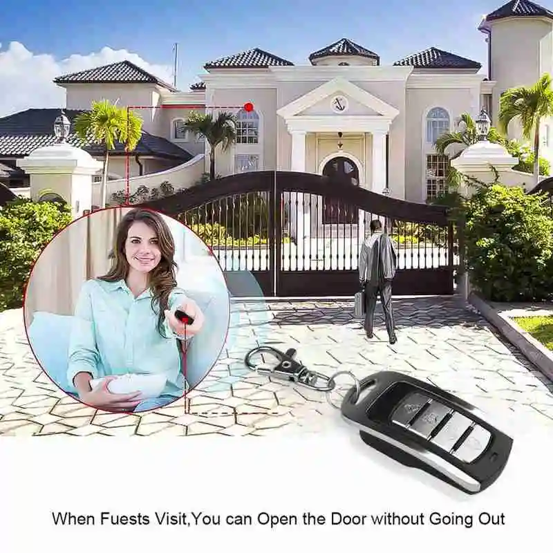 

433M metal pair copy remote control electric garage door rolling door retractable key control shutter remote door A2U8