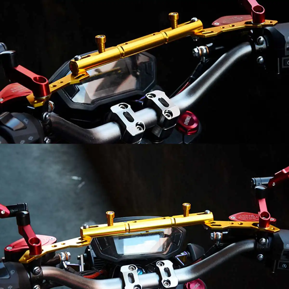 

Motorcycle Multicolor Crossbar Bracket trengthen Lever Bar Adjustable Universal balance bar Mobile phone stand cross bar lever