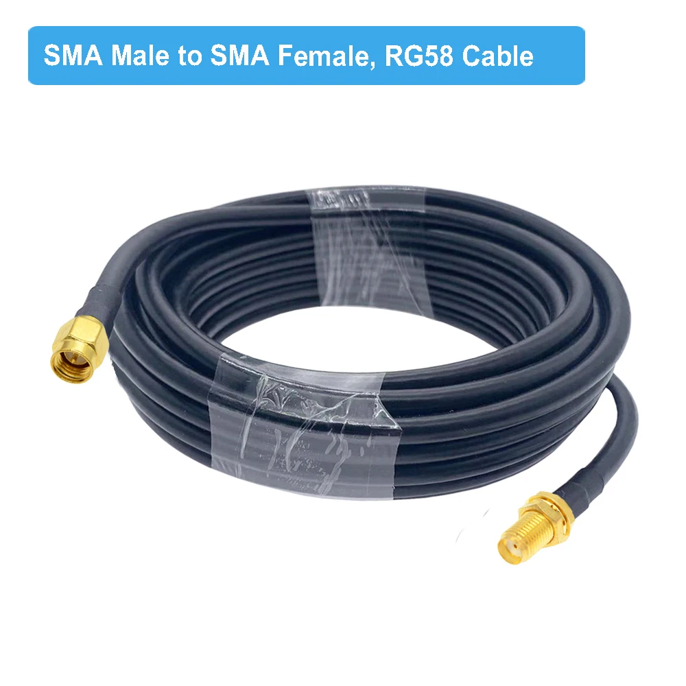 RP SMA штекер-RP гнездовая гайка перегородка WiFi антенна Удлинительный кабель RG58 50 Ом