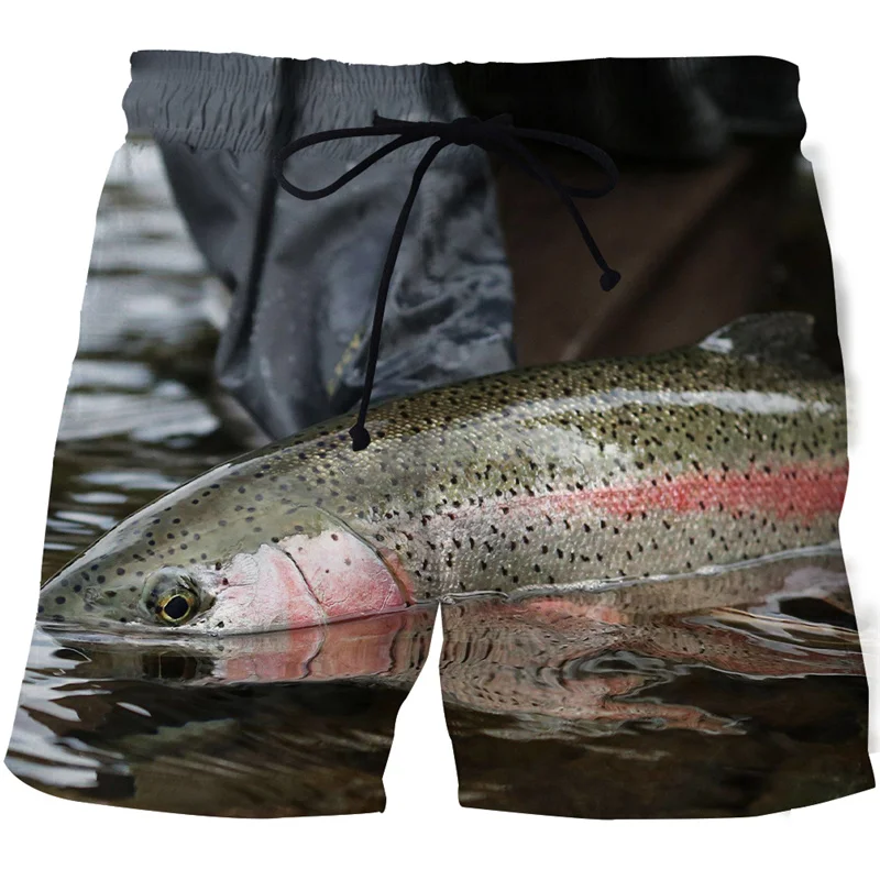 

2021 ocean fish pattern men's swimming shorts surfing suit surfing beach pants summer leisure sports five-point pants