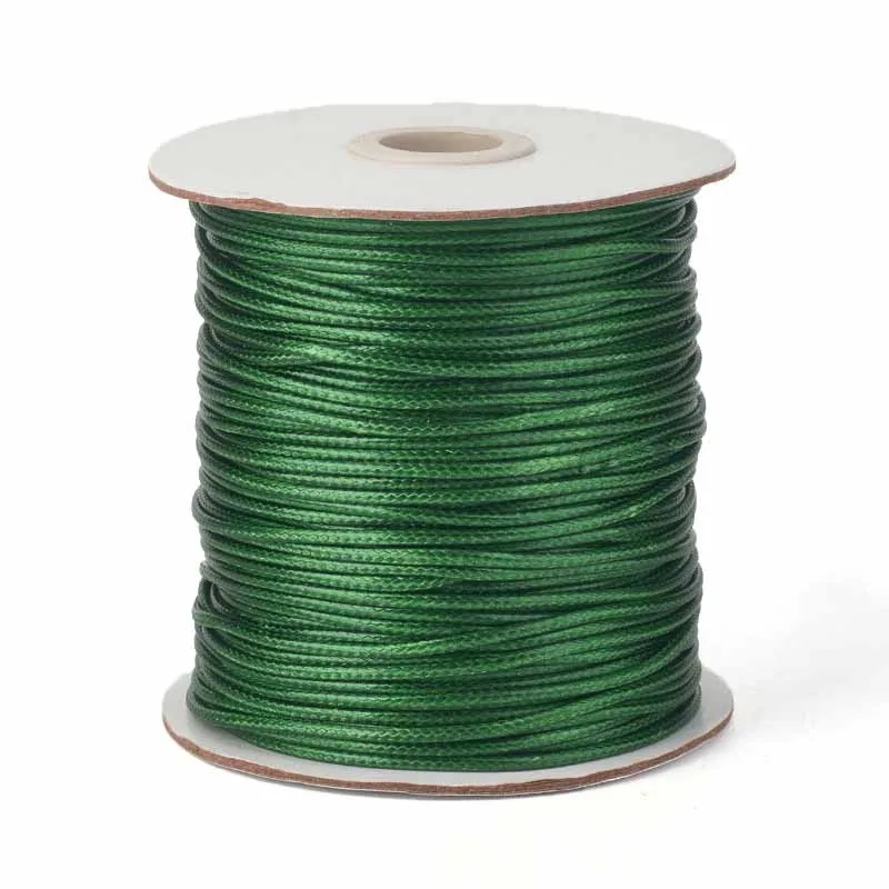 DarkGreen 0,5/1/1,5/2/3 мм окружающую среду корейский вощеный ожерелье из полиэстера браслет шнур для бисероплетения, самодельные Украшения, Аксессуары для изготовления - Цвет: DarkGreen