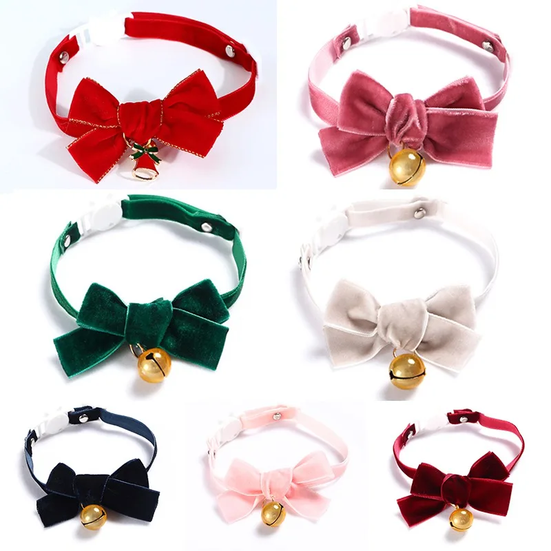 Ошейник с колокольчиком для кошек и собак бантом | Дом сад