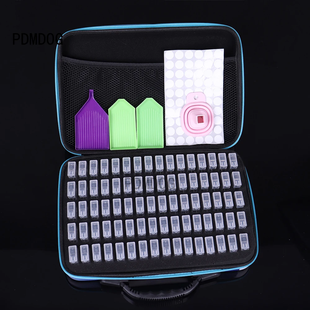 

20/40/80 Bottles Diamond Painting Accessories Container Storage Bag Carry Case Holder Box Embroidery Tools Organizer