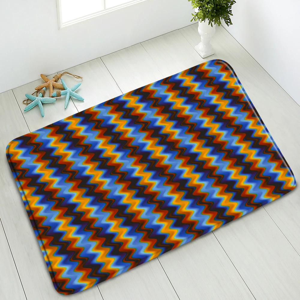 

Bohemian Mandala Flower Bath Mat Geometric Elements Living Room Bedroom Kitchen Doormat Non-Slip Floor Carpet Foot Pad Washable