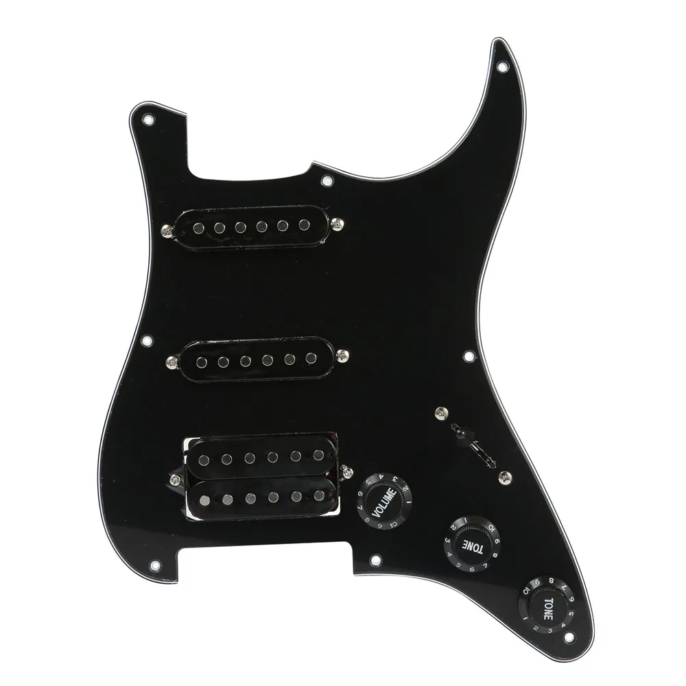Предварительно проводной 9 отверстий SSH Гитара stratocaster пикап B/W/B корпус 3-слойный