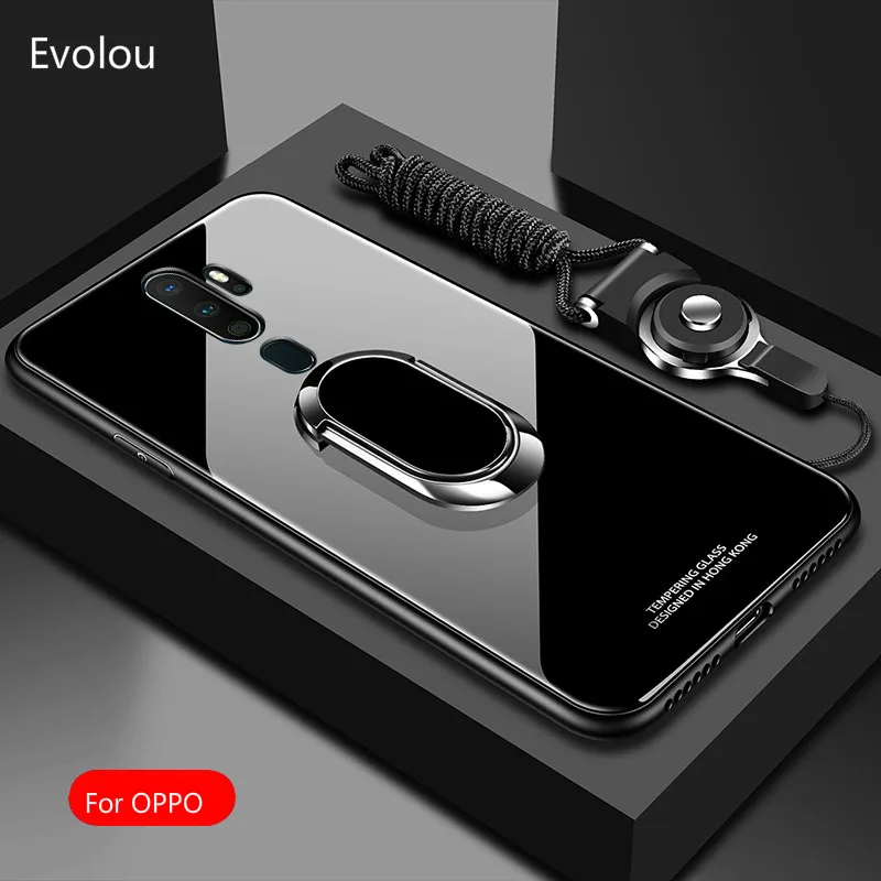 Для OPPO A9 2020 Realme 5 Pro Reno 2Z ACE A11X A5 K5 чехол из закаленного стекла кольцо магнитный