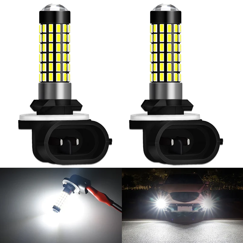 2шт 881 H27 высокий светильник 880 H11 H3 H1 3014 SMD светодиодный передний фонарь для