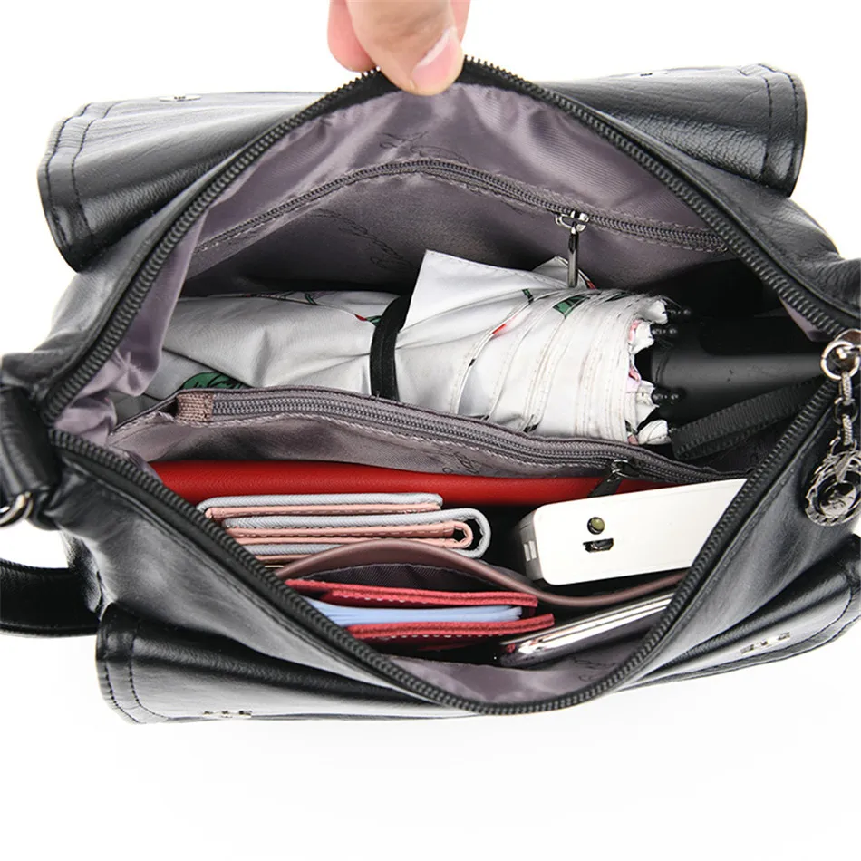 Женская сумка на плечо сумки через из мягкой кожи для женщин 2020 мессенджеры