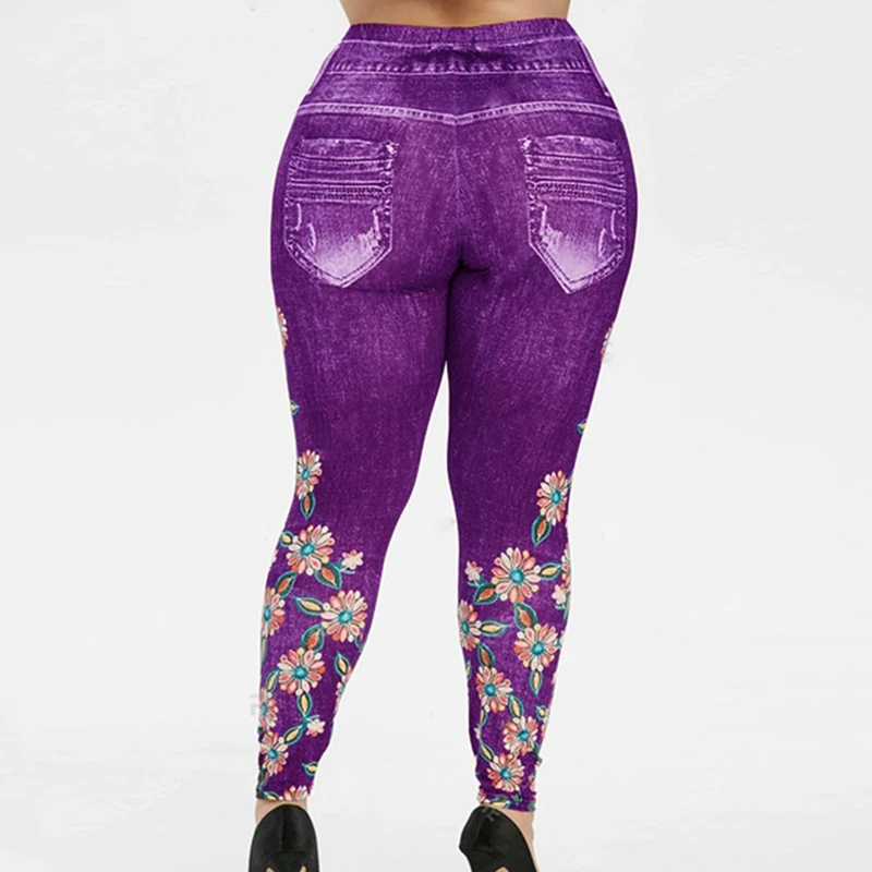 Женские леггинсы размера плюс 3XL модные эластичные брюки карандаш с высокой