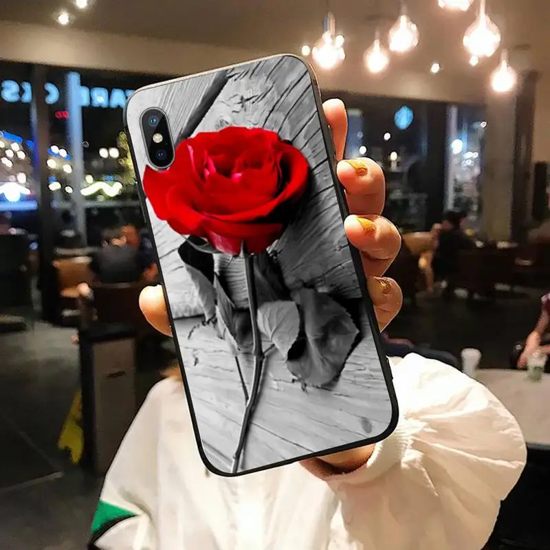 

Red Rose beautiful Flowers luxury trend Phone Case capa for iPhone 11 12 pro XS MAX 8 7 6 6S Plus X 5S SE 2020 XR mobile cover
