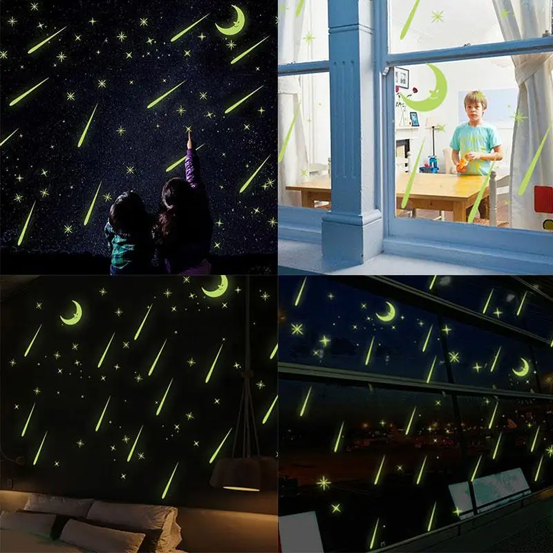 Светящийся светильник метеоритный дождь наклейки на стену домашний декор для