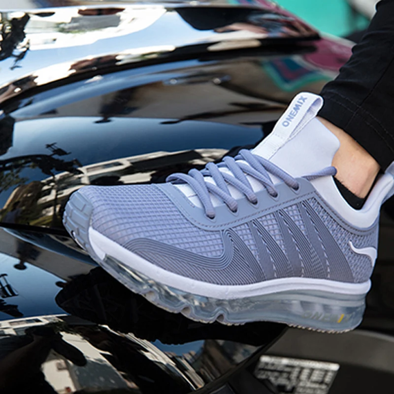Кроссовки ONEMIX Мужские дышащие беговые сникерсы унисекс с воздушной подушкой на