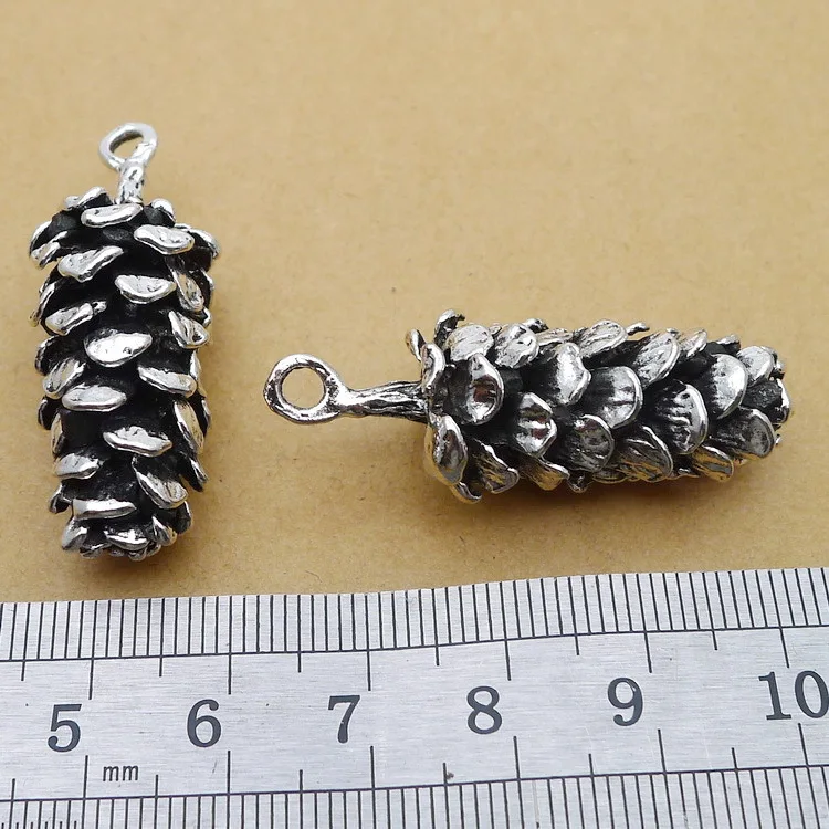 

Ly363 15*40mm 11G Alloy pine cone antique Silver Vintage Jewelry Accessories DIY charm ornament Pendant 10Pcs/bag