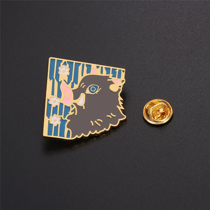 Брошь Kamado Tanjirou Nezuko Agatsuma Zenitsu Tomioka Giyuu Hashibira Inosuke с эмалью