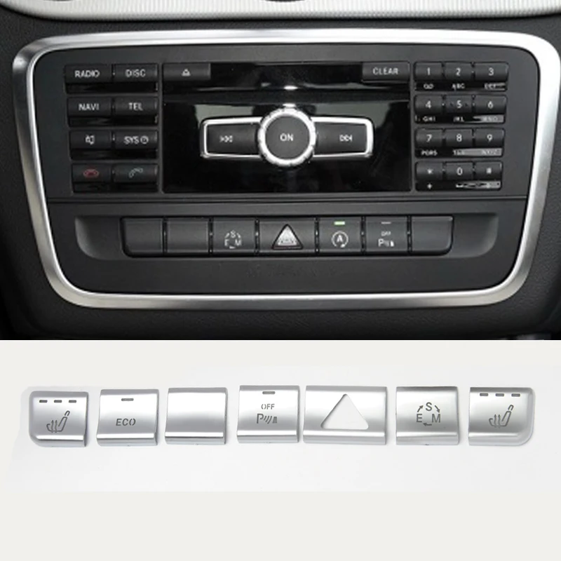 Стайлинг автомобиля CD панель кнопка центральной консоли хромированная наклейка