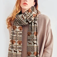 cute rhodesian ridgeback 3d printed imitation cashmere scarf autumn and winter thickening warm shawl scarf