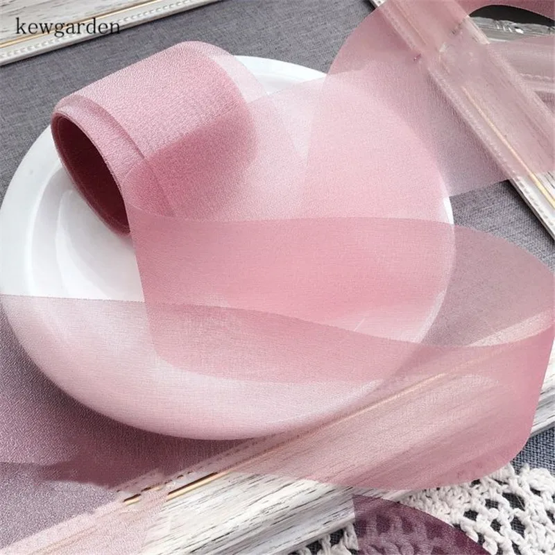 Kewgarden DIY корсаж волос бант аксессуары вручную изготовленная Лента Вуаль ленты 2