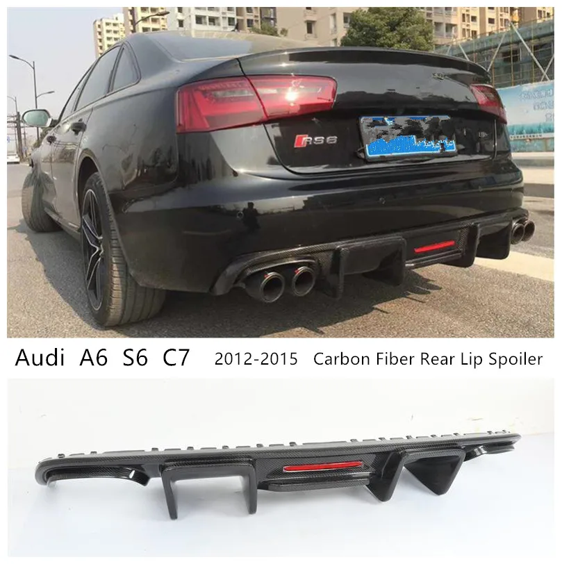 Задний спойлер из углеродного волокна для Audi A6 S6 C7 2012-2015 высококачественный