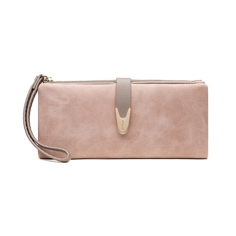 Pink style1 WENYUJH, новинка, Женский Длинный кошелек из искусственной кожи, женские кошельки на молнии, клатч, кошелек для монет, женские кошельки, сумочка для денег, porte feuille femme - Цвет: Pink style1