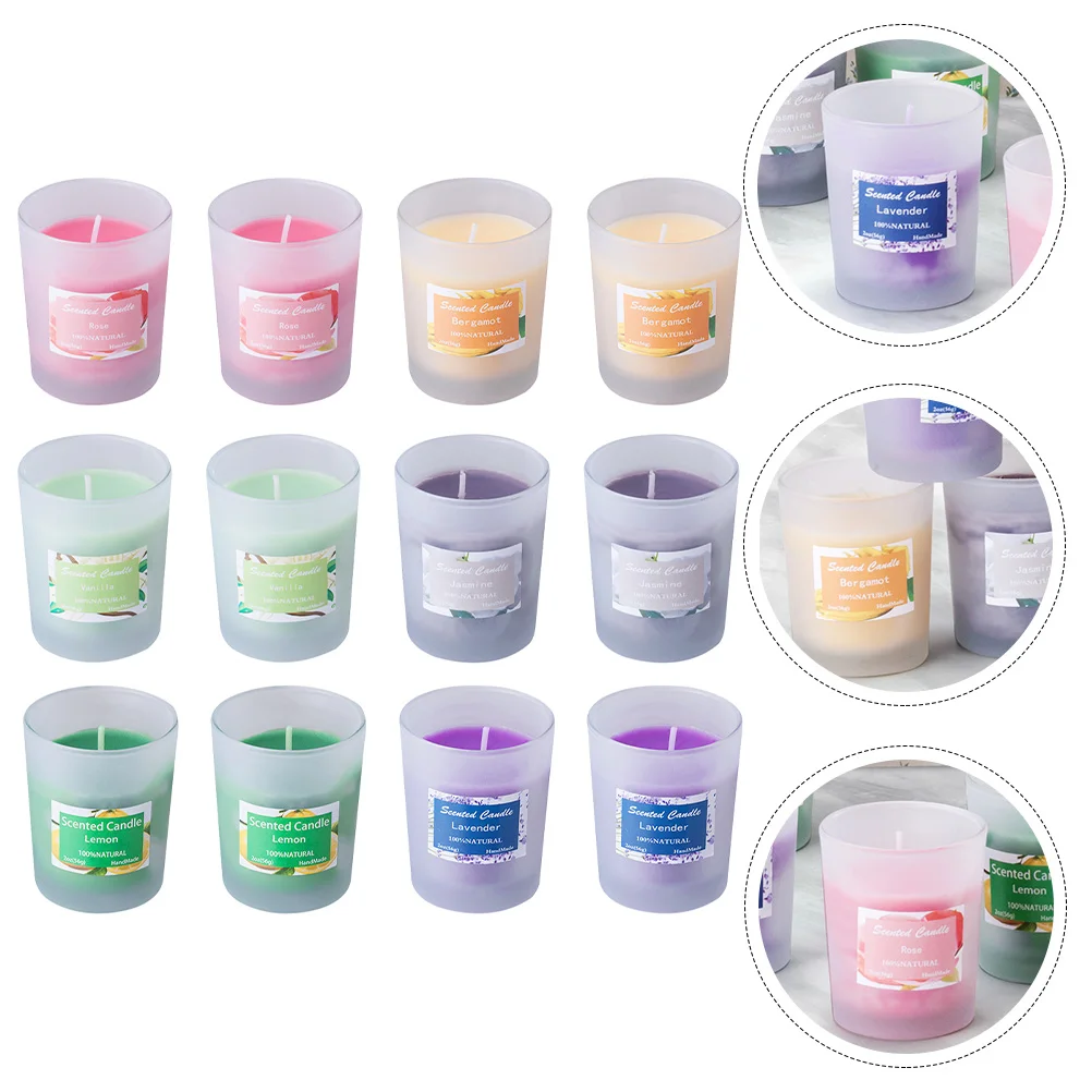 

12pcs Relaxing Exquisite Multipurpose Colorful Aromatherapy Candle Scented Candles