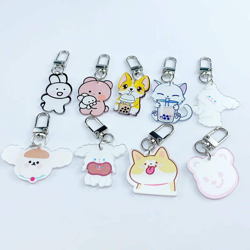 Маленький ягненок брелок Медвежонок цепочка для ключей в виде маленькой собаки