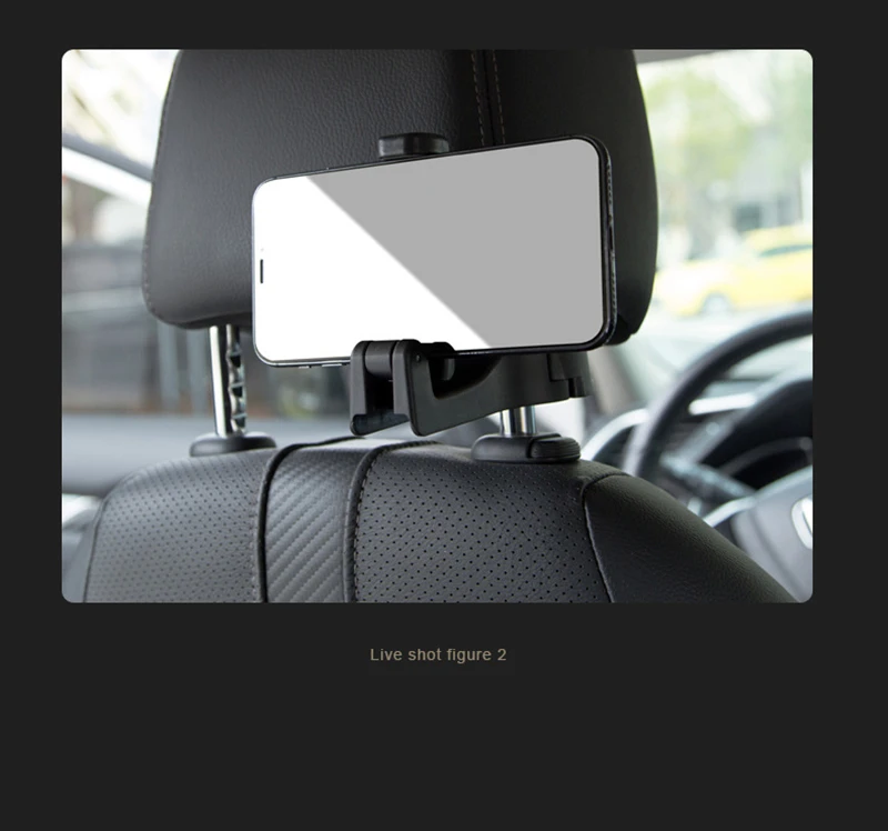 Ganchos ajustables para reposacabezas de coche, soporte para tel&eacute;fono m&oacute;vil, sujetador para asiento trasero, Clips para bolsa, bolso, art&iacute;culos para el hogar-4
