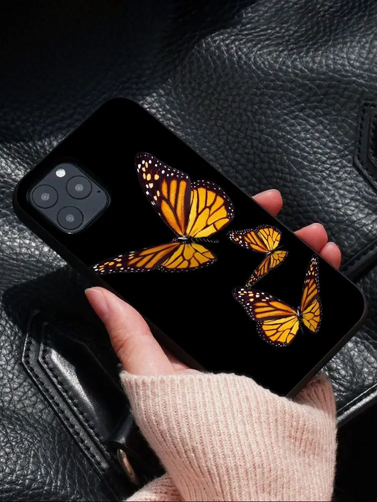 Чехол для iPhone 11 12 Mini XR 7 8 Plus X SE Pro с изображением голубой бабочки | Мобильные