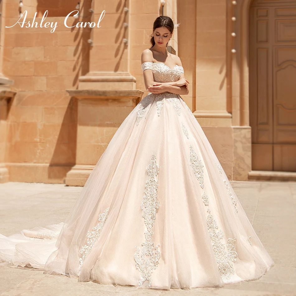 

Ashley Carol A-Line Wedding Dress 2023 Beading Sweetheart Appliques Lace Up Chapel Train Princess Wedding Gown Vestidos De Novia
