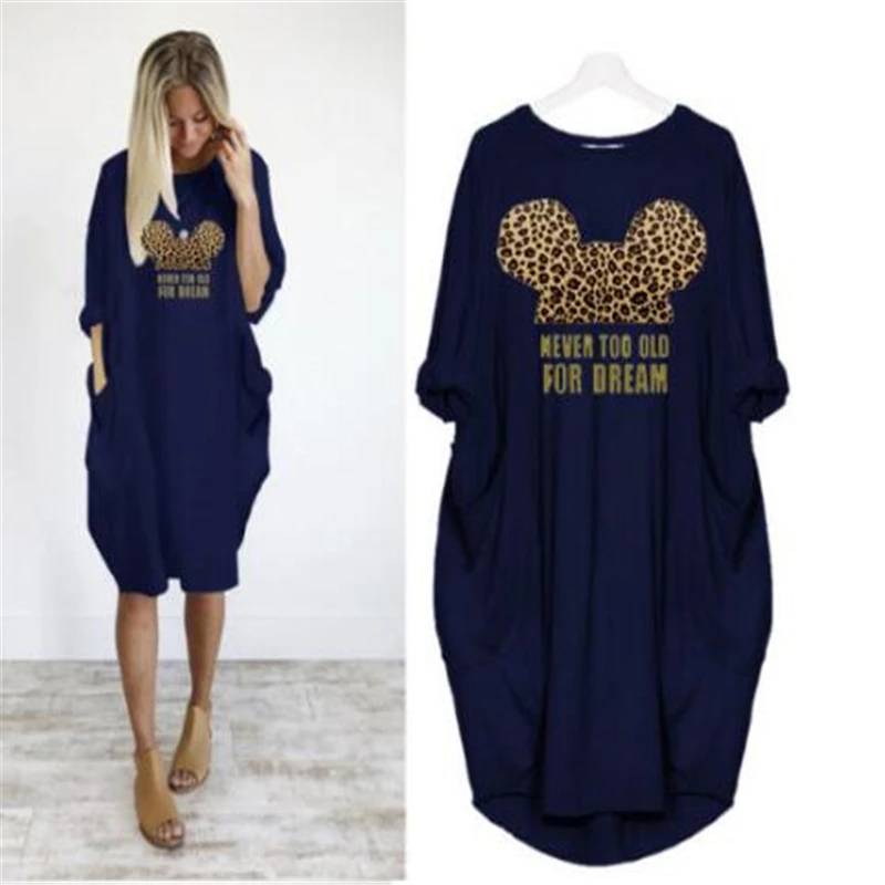 Disney с Микки-Маусом футболка Минни Маус платье для женщин летний спортивный